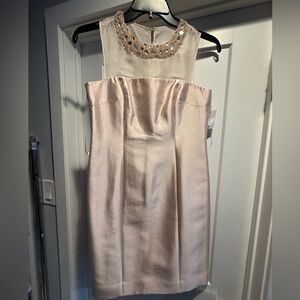 Teri John size 4 Chic Sleeveless Dress with Embellished Neckline